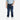 Circle A Western and Work Wrangler baby boy dark wash denim jeans paired with a light blue t-shirt and white sneakers