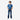 Circle A Western and Work boys wearing Wrangler Retro slim boot jeans in dark blue denim with a blue graphic t-shirt
