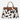 Circle A Western and Work Wrangler cow print faux leather laptop brief bag with brown trim and crossbody strap
