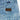 Circle A Western and Work Wrangler girls blue denim skirt with white paisley print and leather back pocket patch