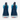 Circle A Western and Work Xtratuf ankle deck boots in navy blue with shark print and pull tabs, rear view