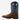 Circle A Western and Work youth western boot in brown crocodile print leather with a navy shaft and square toe.
