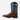 Circle A Western and Work youth western boot in brown crocodile print leather with a navy shaft and square toe.