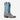 Circle A Western and Work youth Decatur western boot in mineral suede and downpour blue with four-row stitch pattern