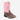 Circle A Western and Work youth western boot with olive blister leather foot, metallic pink shaft, and square toe.