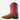 Circle A Western and Work youth western boot in wicker brown leather with hot pink shaft and decorative stitching