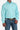 Circle A Western turquoise long sleeve button-front shirt with a pocket and Cinch logo. Men's casual wear.