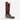 Circle A Western and Work R. Watson cowboy boot with dark cherry cowhide shaft and charcoal roughout leather vamp.