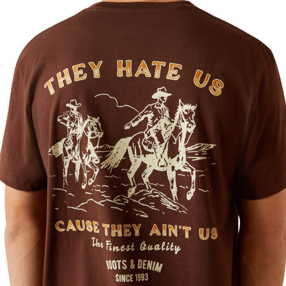 Ariat Men's Ariat Haters Club T-Shirt DEEP MAHOGANY