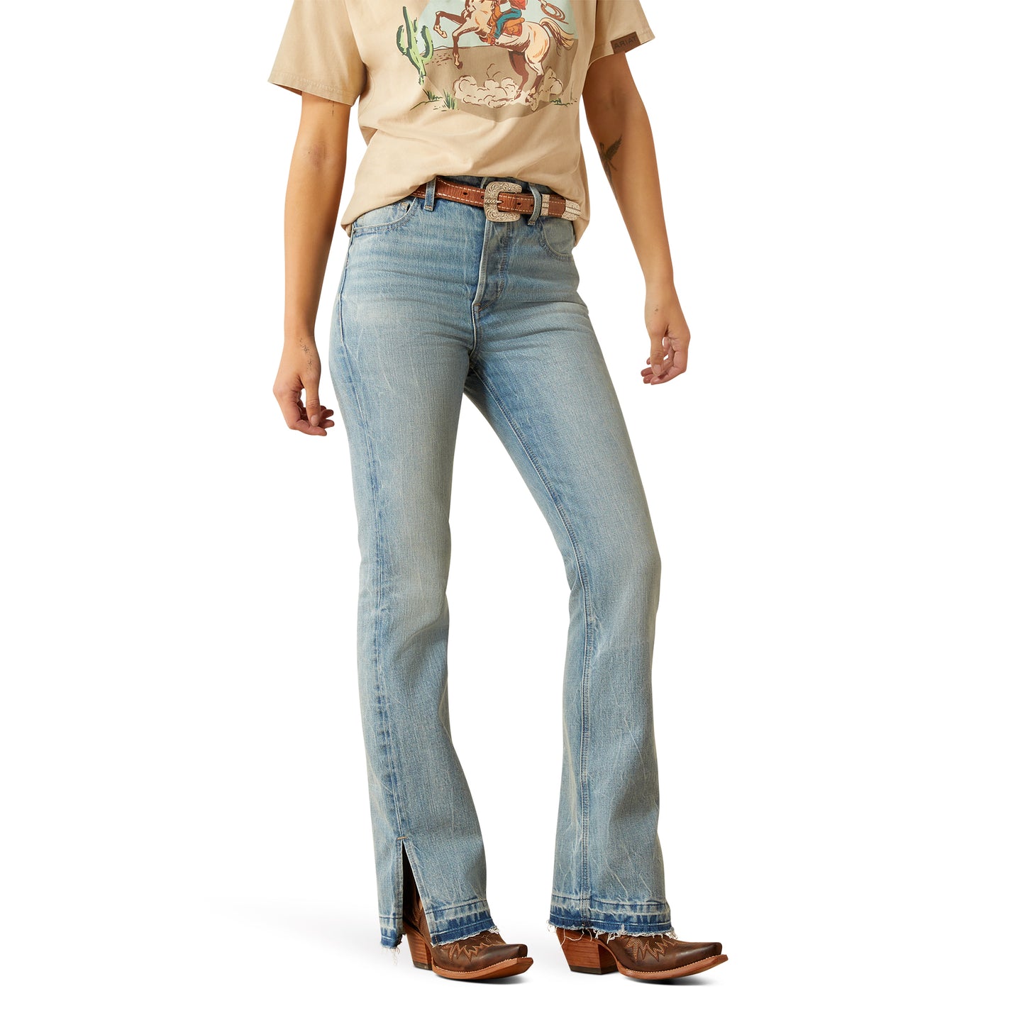 Ariat Women's Ultra High Rise Tomboy Jazmine Boot Cut Jean- ARGENTINA