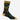 Darn Tough Field Guide Crew Lightweight sock in Charcoal — snake pattern, gold heel and toe. Side view.