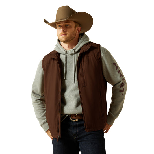 Ariat Men's Pioneer Stretch shell Vest CARAFE BROWN