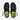 Circle A Western and Outdoor Hey Dude Wally Work composite toe slip-on shoes in black stretch-knit with neon green insoles