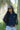 Hooey Canyon Hoody in Dark Navy — floral sleeve trim. Lifestyle view on model.