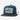 Hooey Trip 5-Panel Trucker Hat in Blue/White — Hooey logo patch, rope bill. Front view.