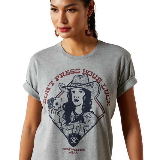 Ariat Women's Ariat Don't Press Your Luck T-Shirt ICEBURG
