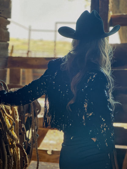 Ariat Women's High Roller Cropped Blazer BLACK