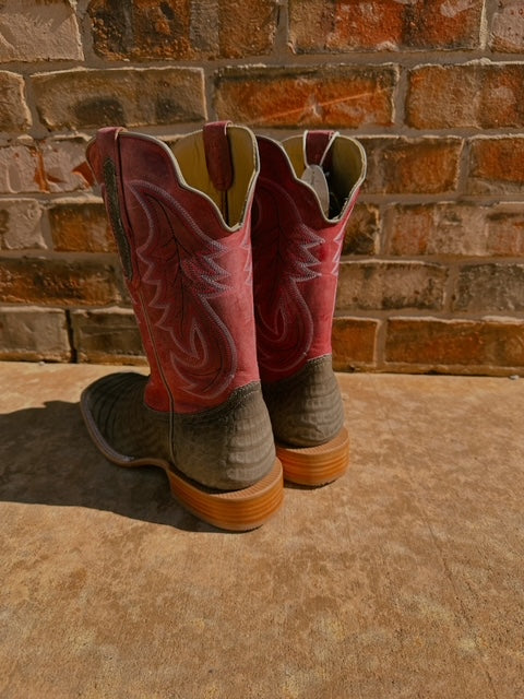 R. Watson RW2008-2 Nubuck Charcaoal Caiman Belly/Rosa Goat