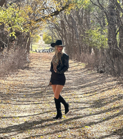 Ariat Women's High Roller Cropped Blazer BLACK