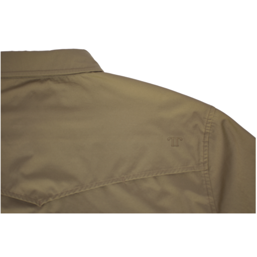 FERRELL MEN'S KHAKI LONG SLEEVE SNAP SHIRT