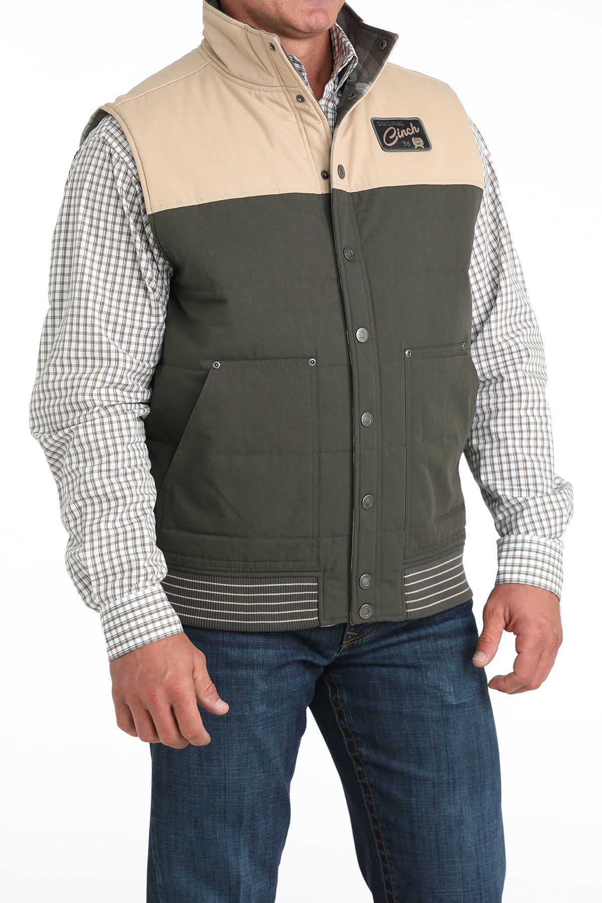 Cinch MENS REVERSIBLE VEST OLIVE