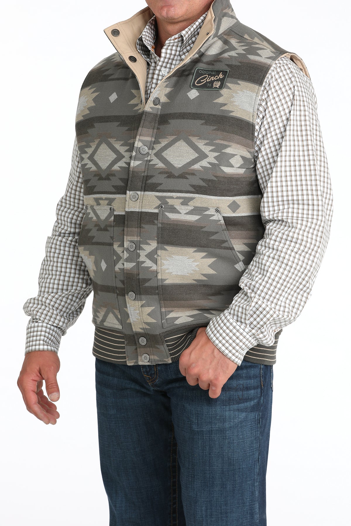 Cinch MENS REVERSIBLE VEST OLIVE