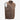 Outback Trading Landsman Vest in Brown — water-resistant, stand collar. Three-quarter view.