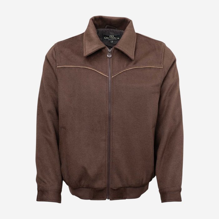 Outback Trading 29929 MNS Varsity Jacket Brown