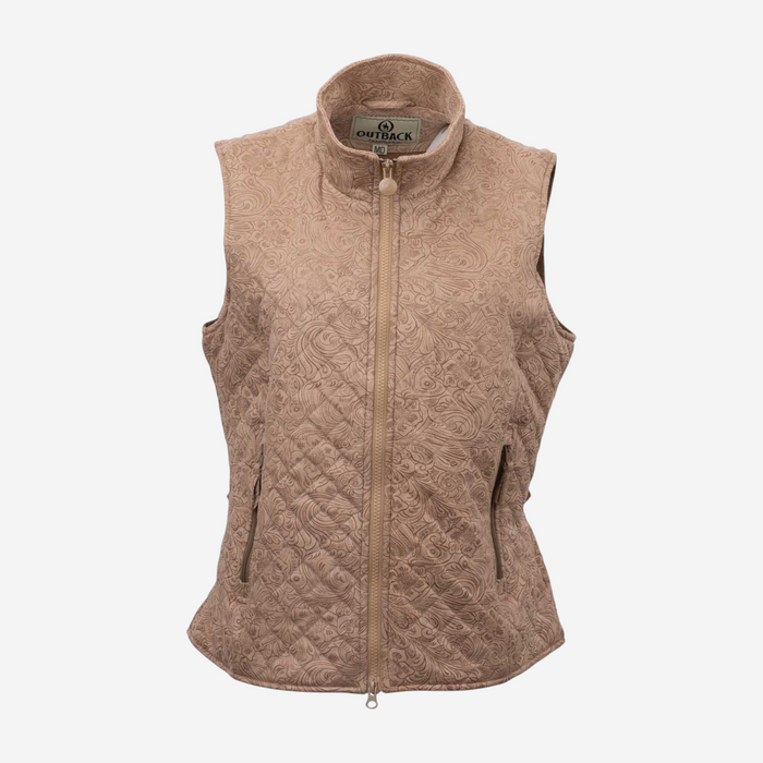 Outback Trading 29640 WMS Wilona Microsuede Vest Tan