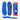 PowerStep Pinnacle Plus Met insoles in royal blue — metatarsal pad, neutral arch support. Pair with packaging.
