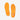 PowerStep PULSE Performance insoles in orange — neutral arch support, ShockAbsorb foam. Top view.