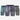 PSD Bandana Dusk boxer brief 3-pack in Multi — purple, teal and gray bandana prints. All three pairs.