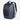 Resistol HATPAC Hat Backpack in Blue Denim — molded front shell, leather-look patch. Three-quarter view.