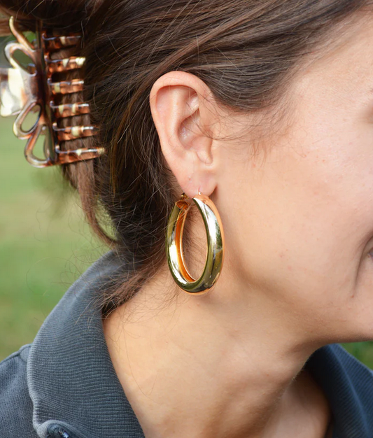 Tube Hoops Gold