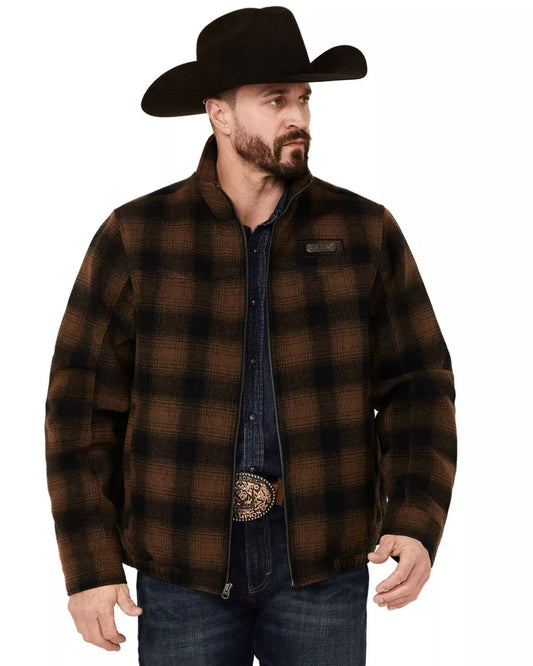 Cinch Mens Concealed Carry Wooly Jacket - Brown