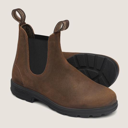 Blundstone 1911 Tobacco suede elastic side boot - v cut