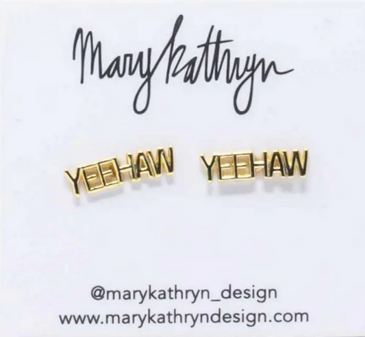 Yeehaw Gold Stud