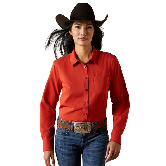 Ariat Women's Kirby Pro Shirt- KETCHUP